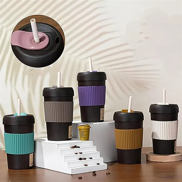 Degradable coffee grounds high temperature resistant cup