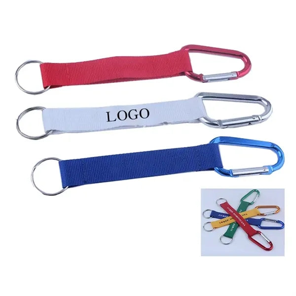 3/4" Polyester Lanyard with Carabiner and Keyring