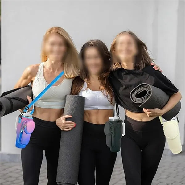 40oz Waterproof Water Bottle Carrier Bag with Phone Pocket