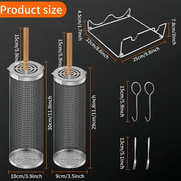 Rolling Barbecue Cage