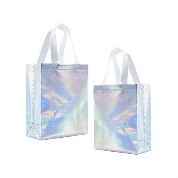 Iridescent Non-Woven Gift Tote for Party Favor 8"x4"x10"