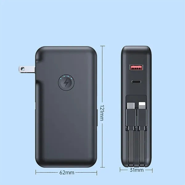 Comes with AC Plug 3-in-1 Charging Bank for Emergency