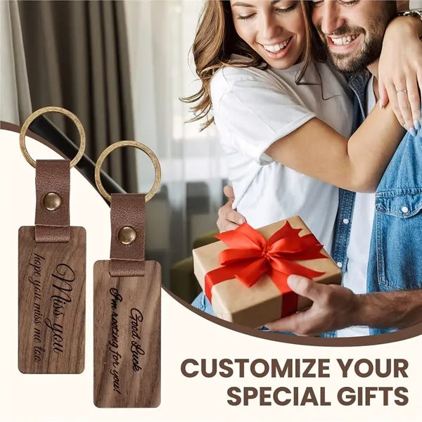 Engraved Wooden Keychain