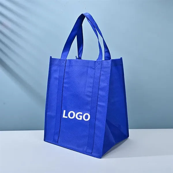 Heavy Duty Vertical Non-Woven Shopper Tote Bag 13x15x10"