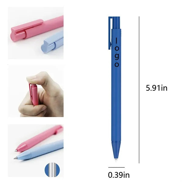 Black Bullet Tip Press Ballpoint Pen