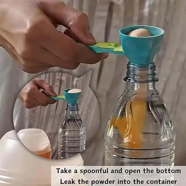 Spill Proof Portable Measuring Spoon Funnel with Scale