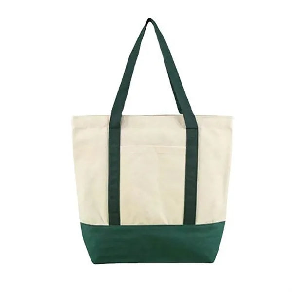 Canvas Tote with External Pocket