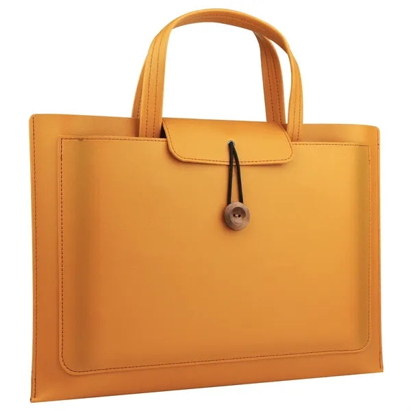 15.6/16 Inch PU Leather Laptop Briefcase