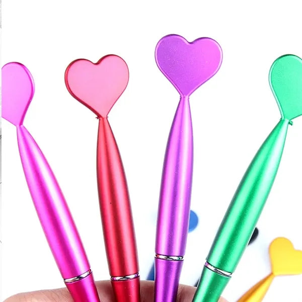 Valentine's Day Plastic Heart Matte Gel Ink Ballpoint Pen