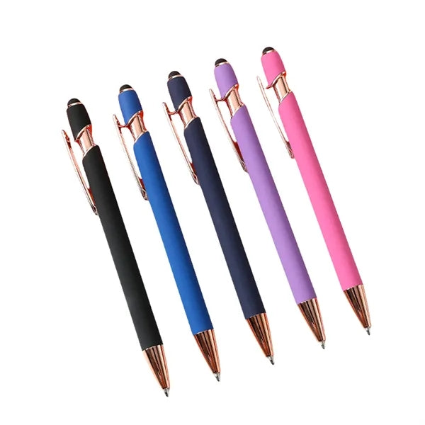 Retractable Ballpoint Pen with Stylus Tip