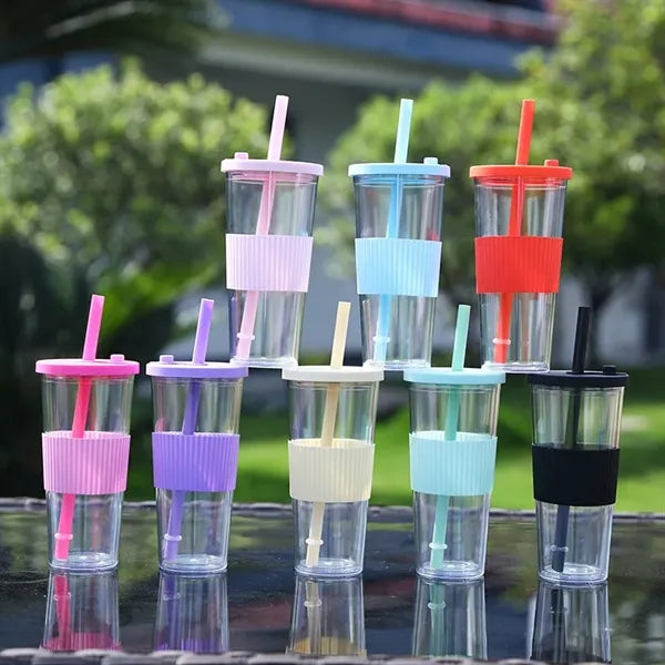24oz Iced Coffee Boba Tea Cups Jar Drinking Glasses for Smoo