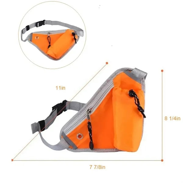 Triangle Waist Bag with Water Bottle Holder