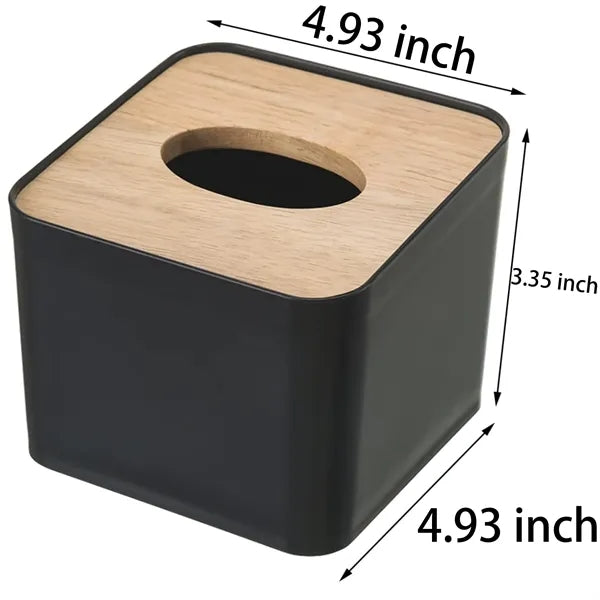 Solid Wood Lid Sanitary Tissue Box