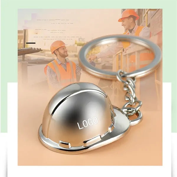 Mini Simulation Metal 3D Helmet Keychain