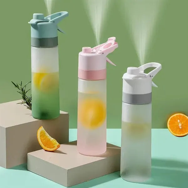 Sports Water Bottle with Spray Mist