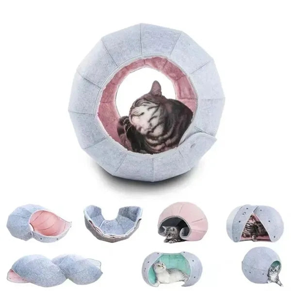 Round Tunnel Bed For Cats
