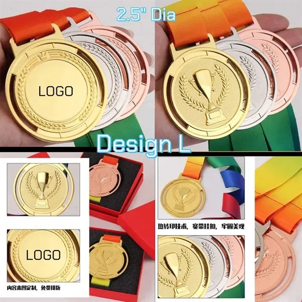Lot Winner Metal Medals with Neck Ribbons Trophy Award