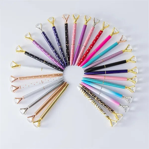 Metal Crystal Diamond Twist Action Ballpoint Pen