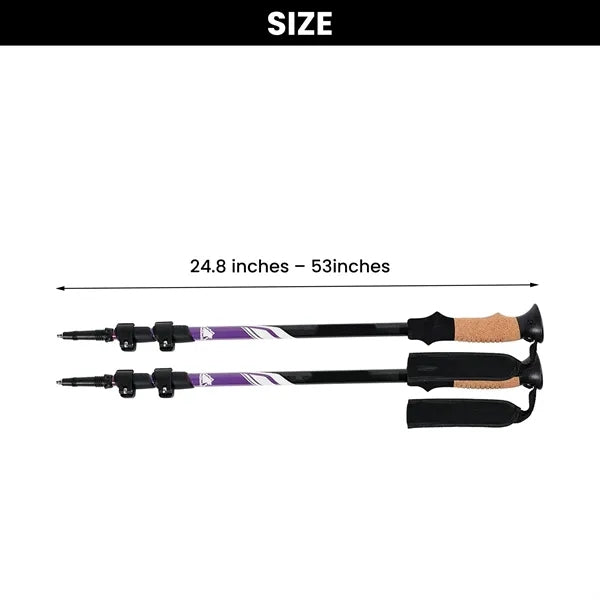 2 Trekking Poles with Cork Grips