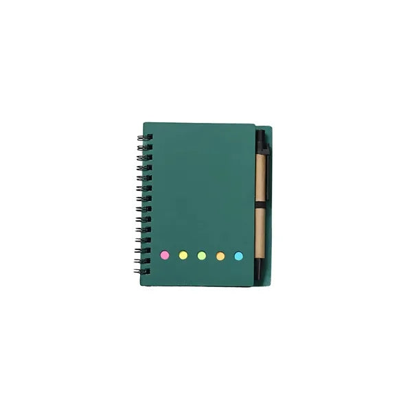 Lined Spiral Notebook With Pen Sticky Notes