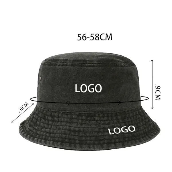 Vintage Washed Denim Bucket Hat