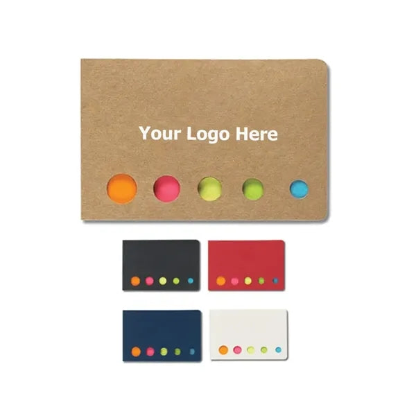 Compact 5-color Eco Sticky Notes & Flag