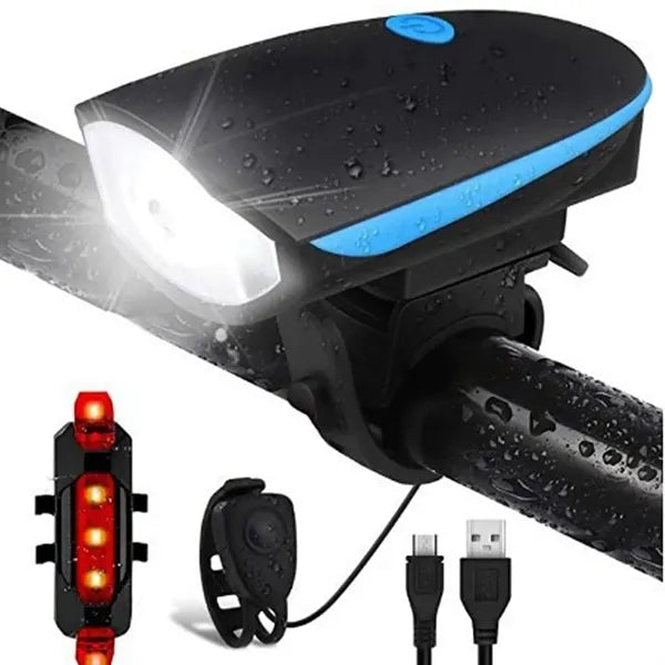 USB Bike Headlight & Horn Bell