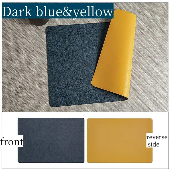 Double Sided Leather Place Mats Insulated Coasters