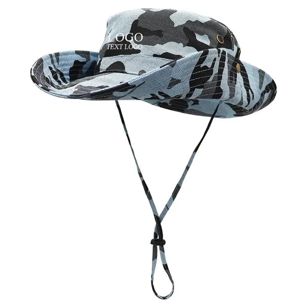 Tactical Camouflage Large Brim Custom Bucket Hats