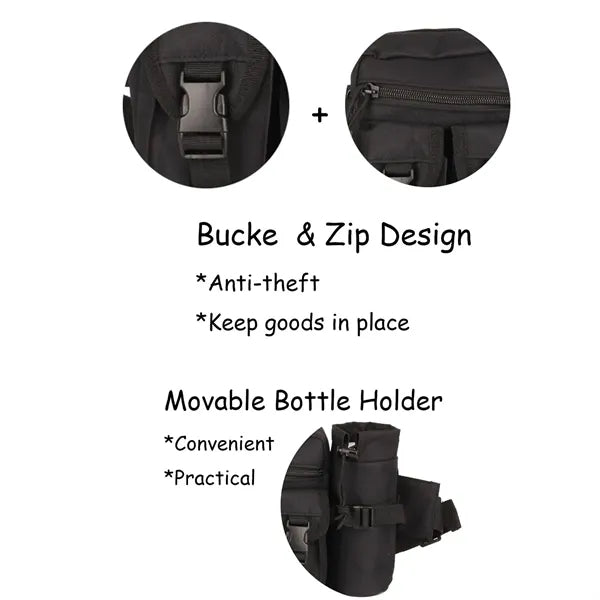 Military Tactical Waist Bag with Water Bottle Holder