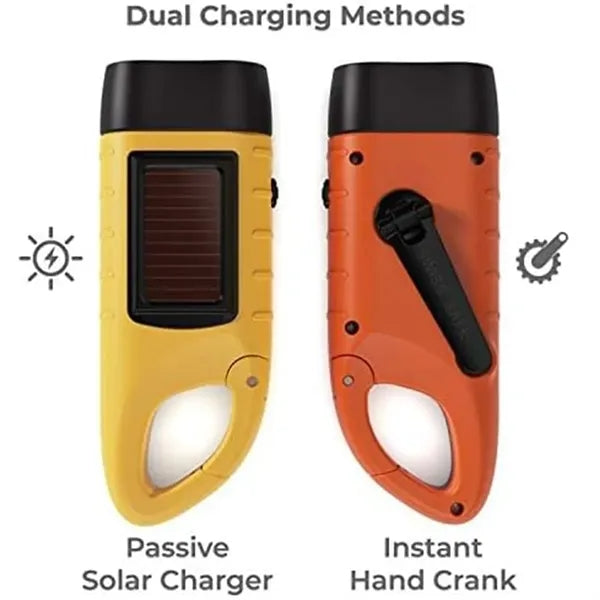 Hand Crank Solar Powered Flashlight