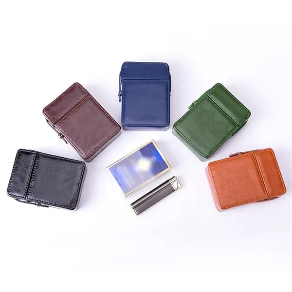 PU Leather Flip Top Cigarette Case