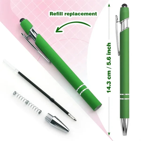 Retractable Ballpoint Pen with Stylus tip