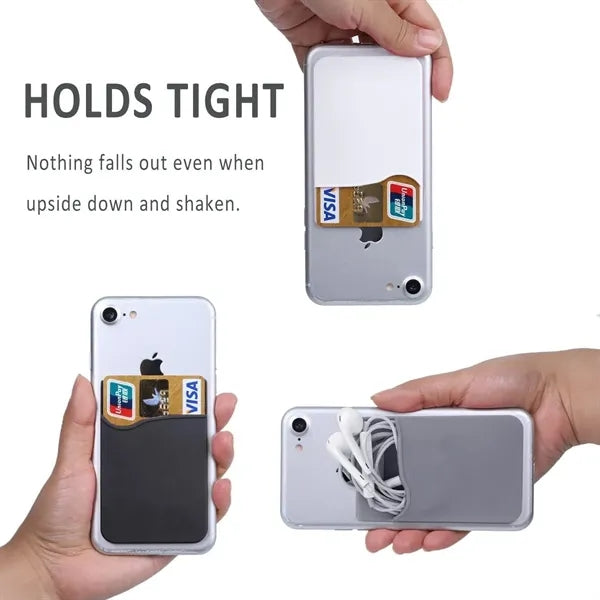 Silicone Stick on Wallet Sleeve for Credit Card