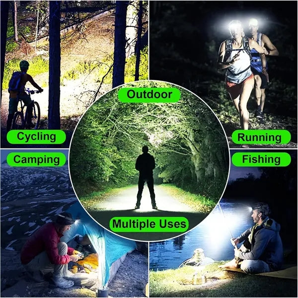 Rechargeable Sensor Headlamp Flashlight