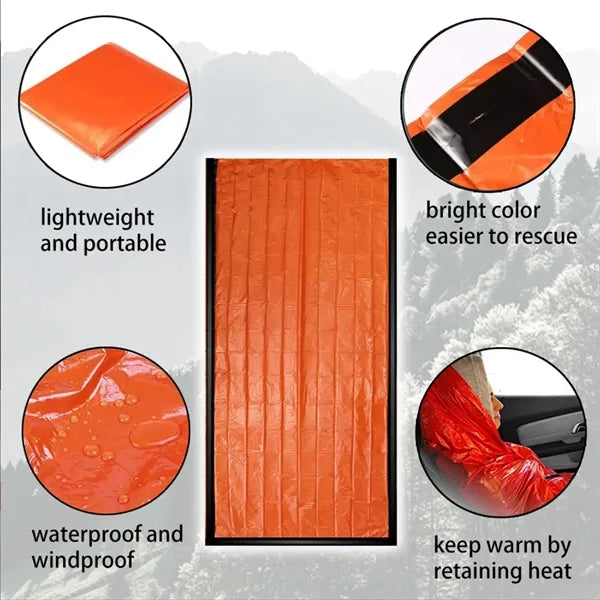 Sleeping Bag Survival Emergency Blankets with Whistle
