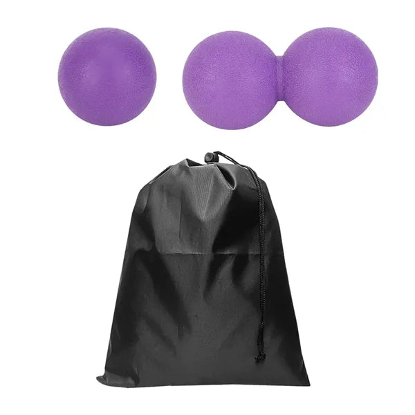 2pcs TPE Massage Ball Set with Drawstring Pouch