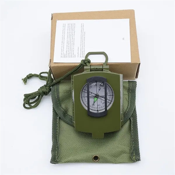 Hiking Survival Compass with Scale Lanyard & Carry Pouch
