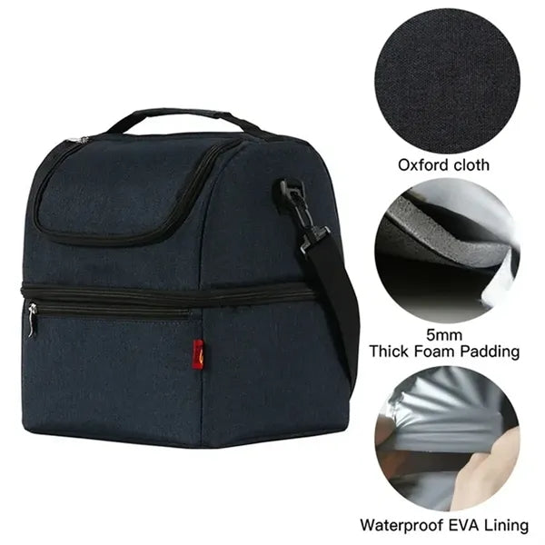 Dual-Deck Insulated Lunch Bag