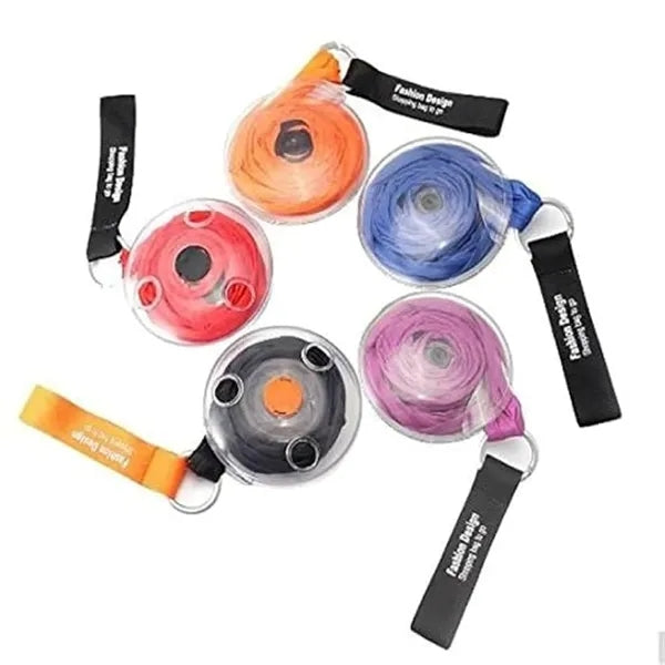 Convenient Portable Folding Shopping Bags with Disc Holder