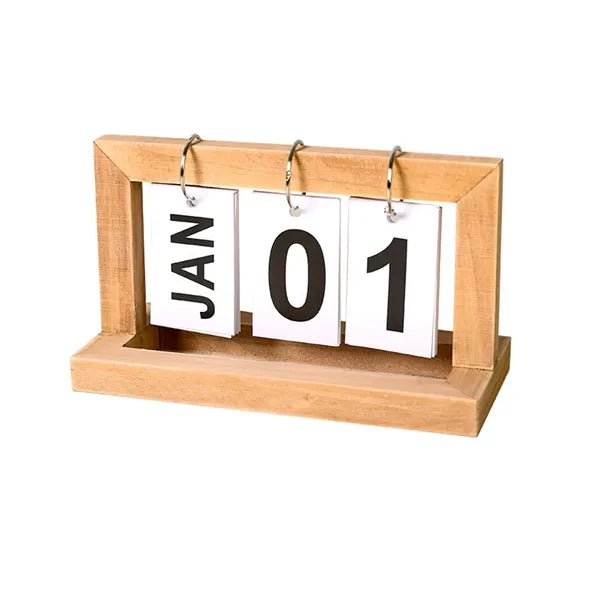 Wooden Flip Desk Calendar Ornament
