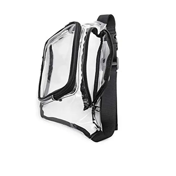 Clear Transparent PVC Fanny Pack Bag w/ Zipper Pocket