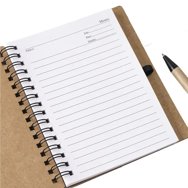 Sticky Note Coil Book With Pen