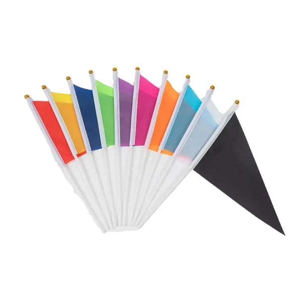 Solid Color Small Mini Hand Stick Flags