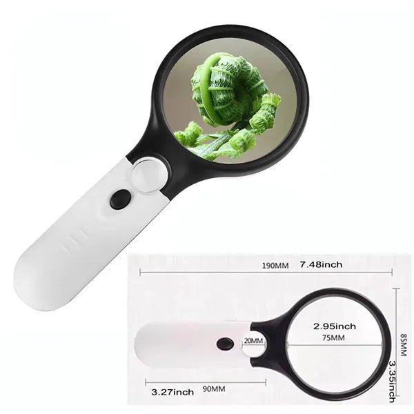 Hand-held Magnifier With 3LED