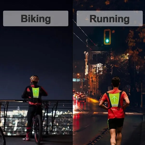 Wireless remote control LED cycling warning light backpack