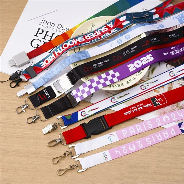 0.79" Custom Full-Color Badge Lanyards with Clip