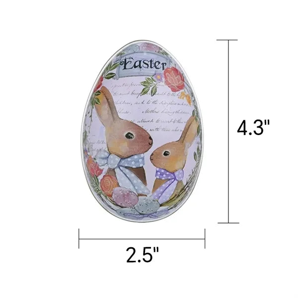 Easter Egg Shape Metal Chocolate Tin Box