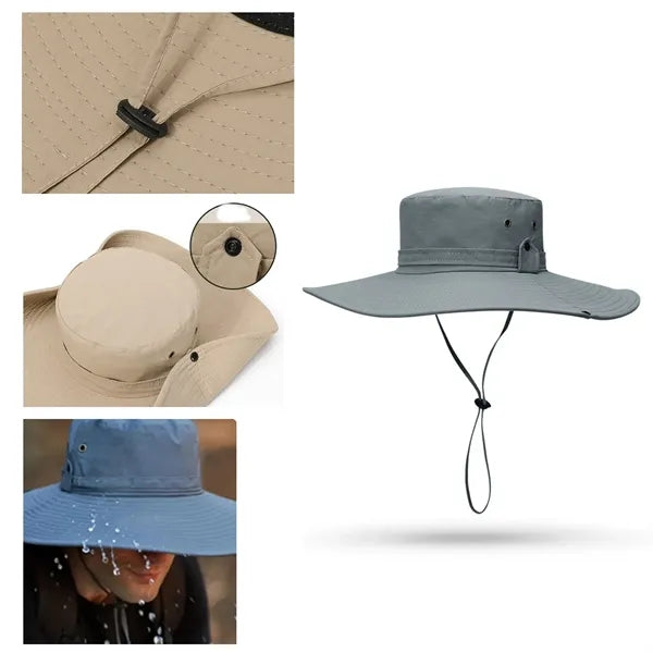 Waterproof Wide Brim Bucket Hat