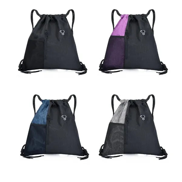 Mesh Pocket Drawstring Backpack